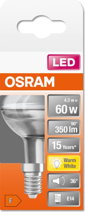 Produktbild Osram Led Star R50 (E14, 4.30 W, 345 lm, 1 x, F)