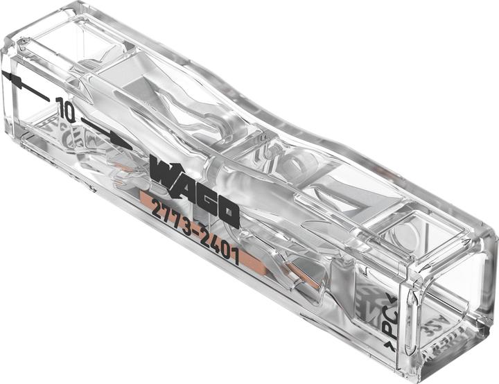 Productafbeelding Wago Doorvoerconnector voor 2773-2401 plug-in max.4qmm 2-draads transparant
