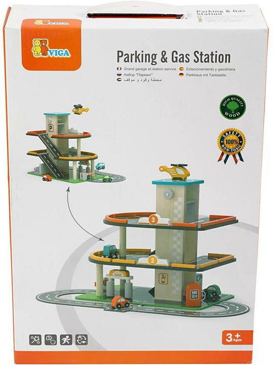 Produktbild Viga Toys Parkhaus mit Tankstelle