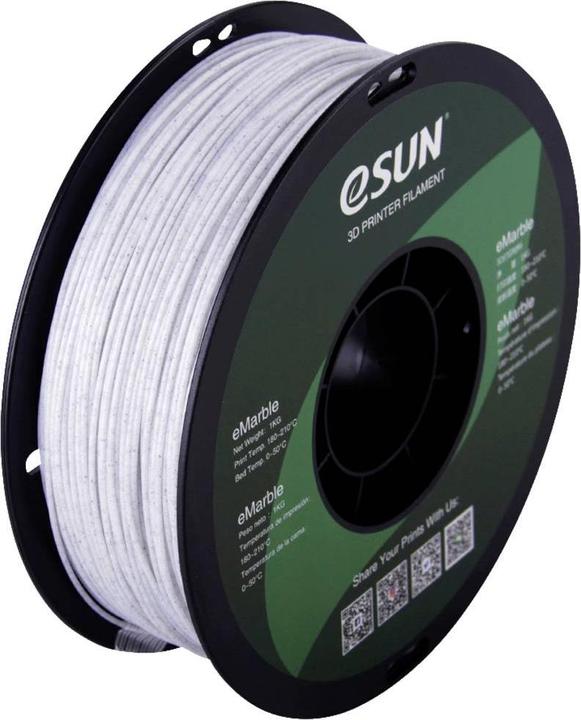 Produktbild eSUN eMarble Filament (PLA, 1.75 mm, 1000 g, Weiss)