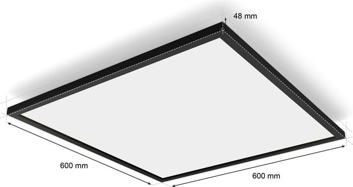 Actual product image Philips Hue White Amb. Aurelle Panel Light 60x60cm black (3750 lm)