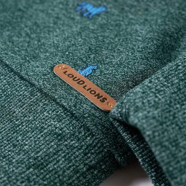 Actual product image VidaXL Children's sweatshirt dark green melange 140,Material: 50 (140)