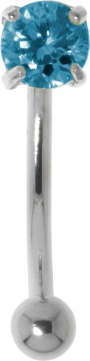 Actual product image Bijouteria Eyebrow Pin (Surgical steel 316L, Silver 925, Zirconia)