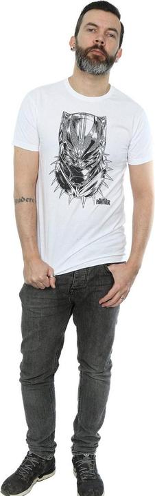 Actual product image Mens Black Panther Spray Headshot T-Shirt (XL)