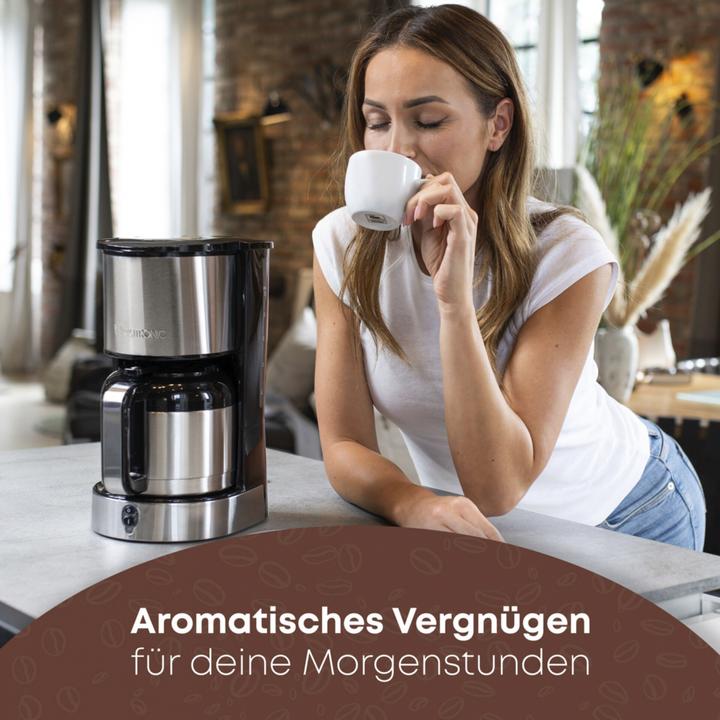 Produktbild Clatronic KA 3805 Kaffeemaschine silber, 8-10 Tassen