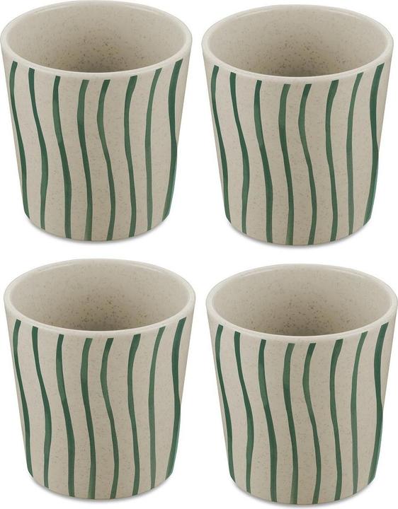 Produktbild Koziol Trinkbecher Connect S Monstera 190 ml, 4 Stück, Beige/Grün (0.19 l, 4 x)