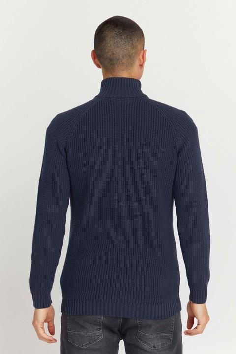 Actual product image Solid Xenox Men's Jumper Chunky Knit Pullover Troyer Made Of 100% Cotton (L)