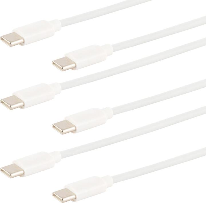 Produktbild S-Impuls 3er-Set Lade- & Datenkabel USB-C, USB 2.0, PD, weiss, 1m (1 m, USB 2.0)