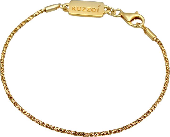 Produktbild Kuzzoi Armband Herren Basic Kordelkette Gedreht 925 Silber (21 cm, 925er Sterling Silber)