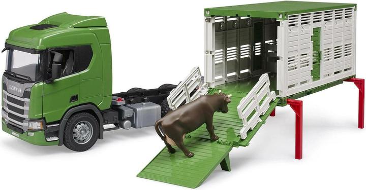Produktbild Bruder Scania Super 560R Tiertransport-LKW mit 1 Rind