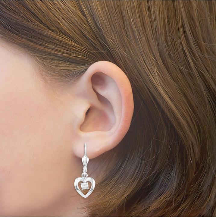 Actual product image Amor Heart (Silver, Zirconia)