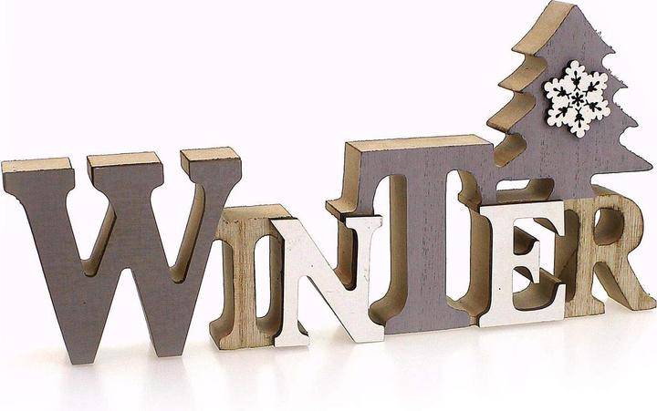 Actual product image Tempelwelt Wooden display Winter lettering
