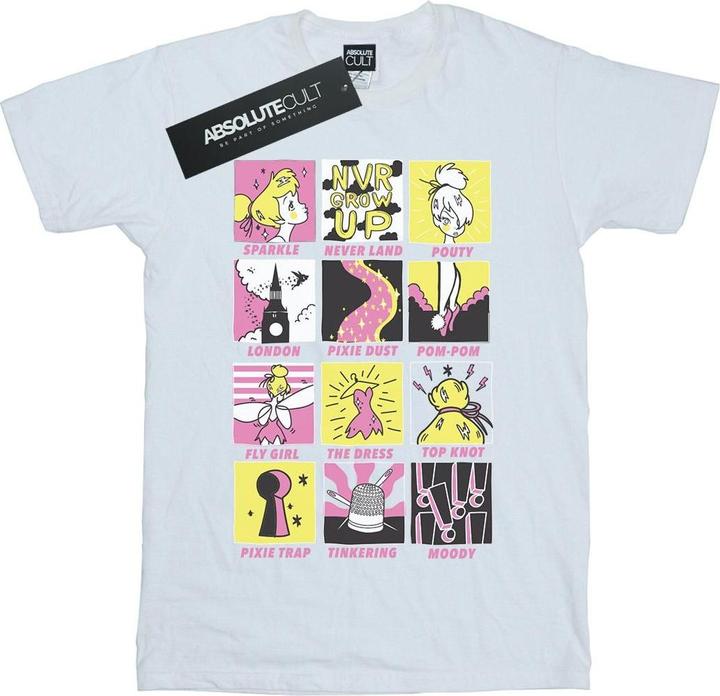 Actual product image Disney Mens Tinkerbell Squares T-Shirt (L)