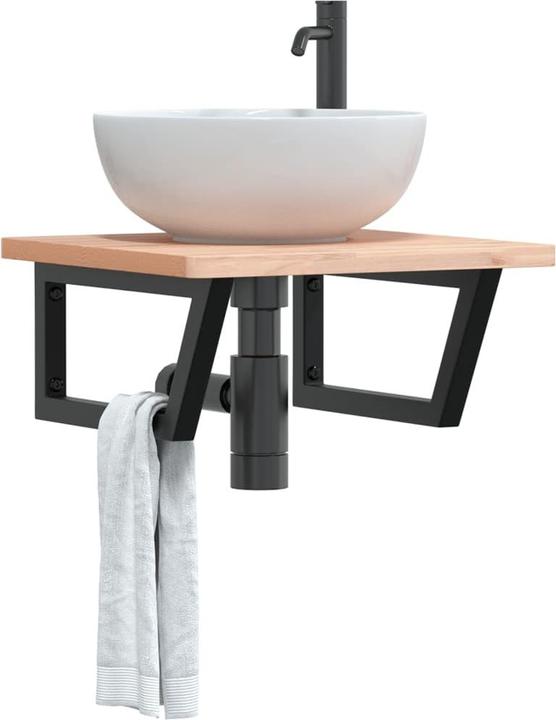 Image du produit VidaXL Étagère de lavabo murale et hêtre