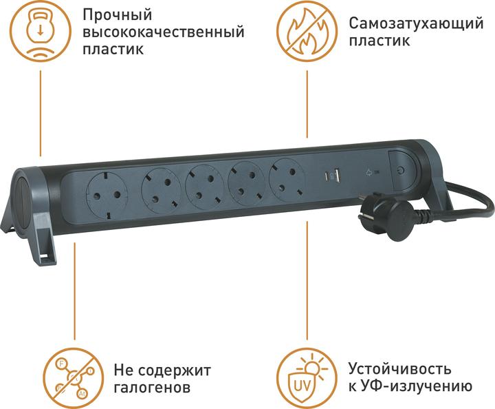 Actual product image Legrand 694514 (5 x, CEE 7/3, CEE 32/5, 1.50 m)