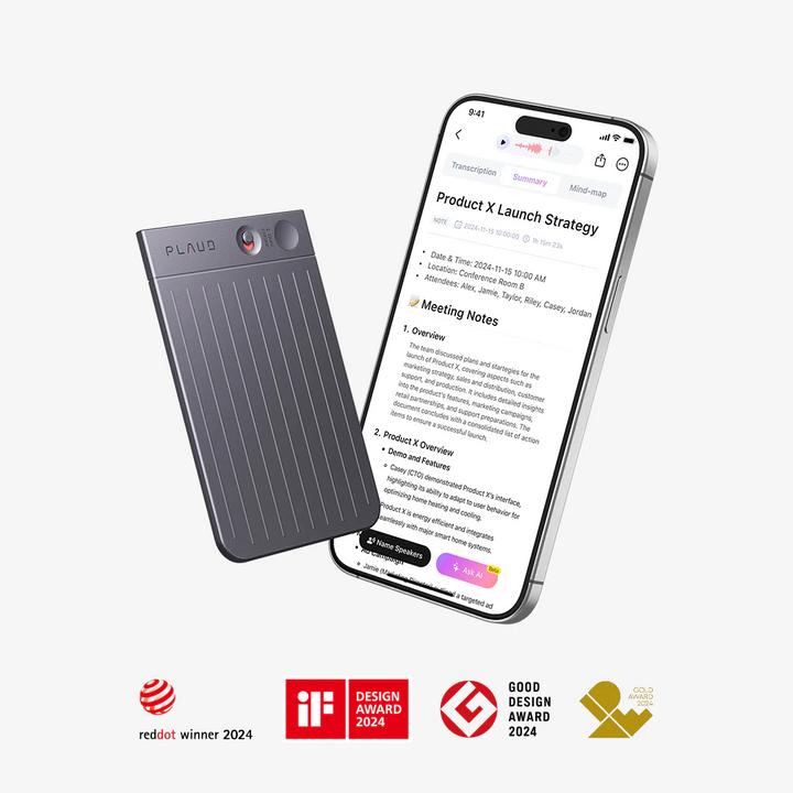 Productafbeelding Plaud Opmerking AI-Recorder BLA (64 GB)