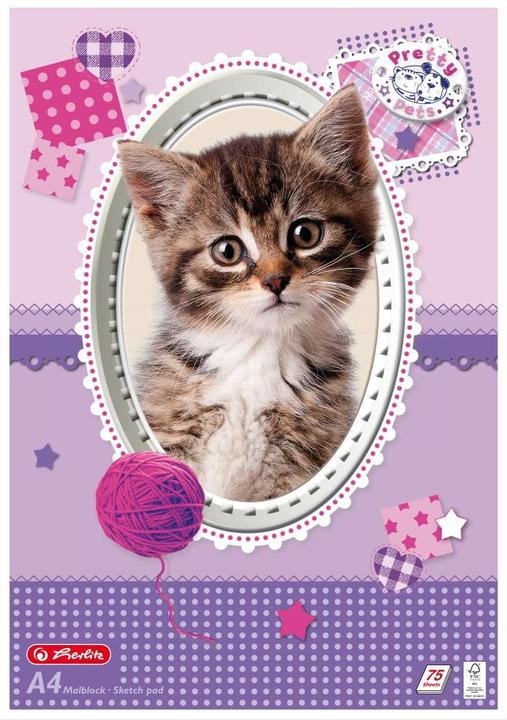 Actual product image Herlitz Pretty Pets colouring pad DIN A4, 70 gsm, 75 sheets (A4, No binding)