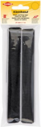 Produktbild Kleiber Klettband, selbstklebend, schwarz (25 mm)