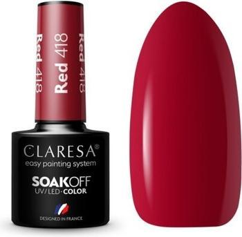 Image du produit Claresa 418 RED UV Nail Polish 5ml (418 RED UV, Vernis couleur)