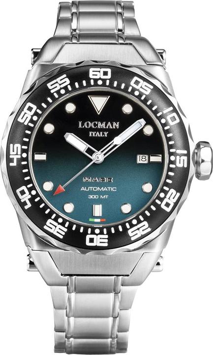 Locman Italy Herrenuhr Mare 300MT Automatik Ref.0559 (Uhr mit Schmuckstein, 44 mm)