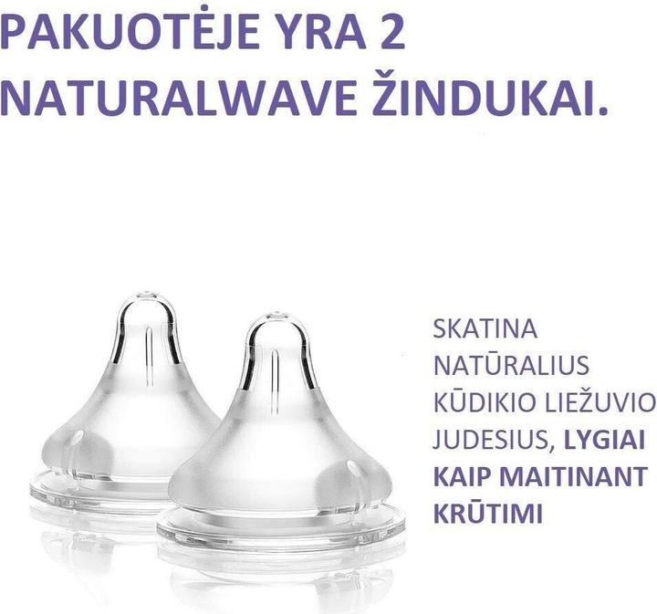 Actual product image Lansinoh Slow Flow Natural Wave (2 x, from birth)