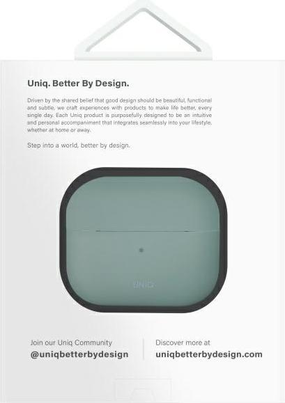 Actual product image Uniq case Lino AirPods 4 Silicone iceplant green