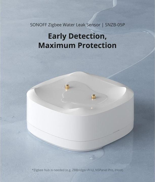 Immagine prodotto Sonoff SNZB-05P Sensore di perdita d'acqua ZigBee