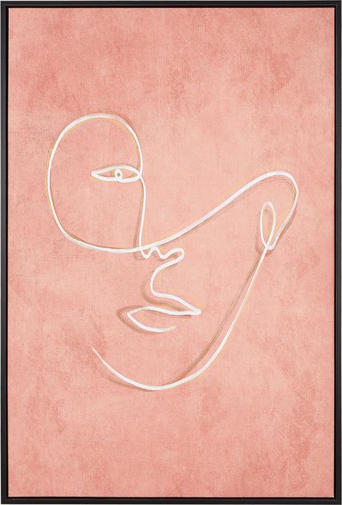 Image du produit Beliani Toile avec motif de visage rose 63 x 93 cm ASTI (63 x 93 cm)