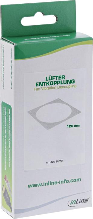 Produktbild InLine ® Lüfter Entkopplung, für 120mm Lüfter