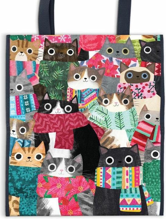 Wintry Cats Reusable Shopping Bag
