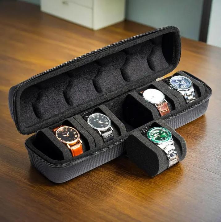Image du produit Dema Etui rigide pour montres Etui de voyage pour montres avec 5 compartiments