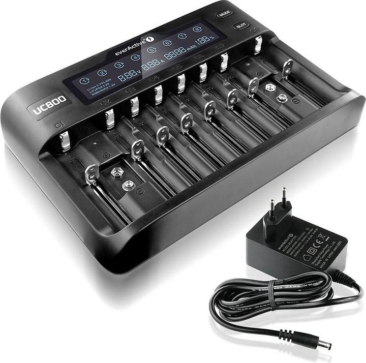 Everactive UC800 (1 Stk., C, 9V Block, AAA, AA, Ladegerät ohne Akku)