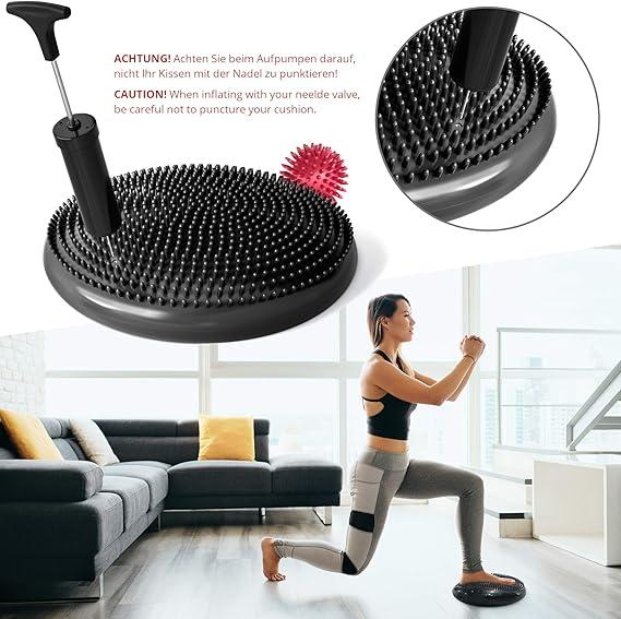 Image du produit BeMaxx Cuscino per sedile Fitness Balance, Set di 6 Nero