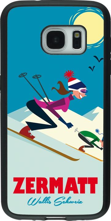 Produktbild PhoneLook Hülle Silikon schwarz Zermatt Ski Downhill (Samsung Galaxy S7)