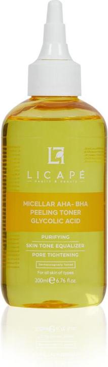 Image du produit Licape Peeling Gesichtswasser 200 ml - Mit Glycolsäure AHA-BHA & Tiefenreinigung (Gommage, 200 ml)