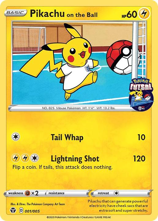 Actual product image Pokémon Pikachu On The Ball 001/005 - Futsal Promo Sealed - TCG (English, Booster Pack)