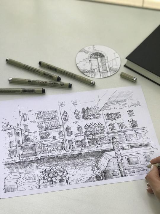 Actual product image Sakura Pigma Micron (Black, 3 x)
