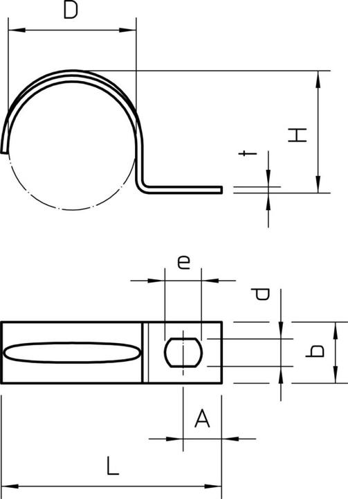 Produktbild OBO Bettermann 604 19 G Befestigungsschelle einlappig 19mm St G 1003194