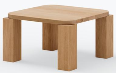 Produktbild New works Designer Massivholz Couchtisch „Atlas* Eiche geölt - 60 x 60 cm (60 x 60 cm)