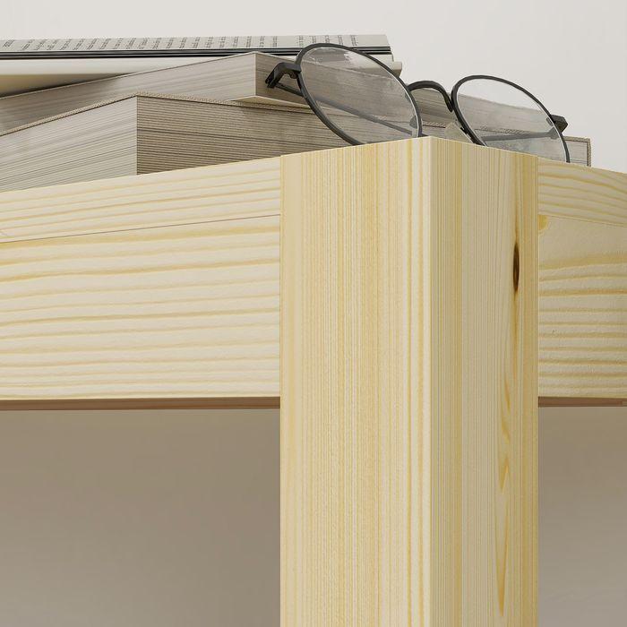 Actual product image Swisshandel24 3-seater wooden bench country-style, kitchen bench, up to 330kg, pine, natural (33 cm)