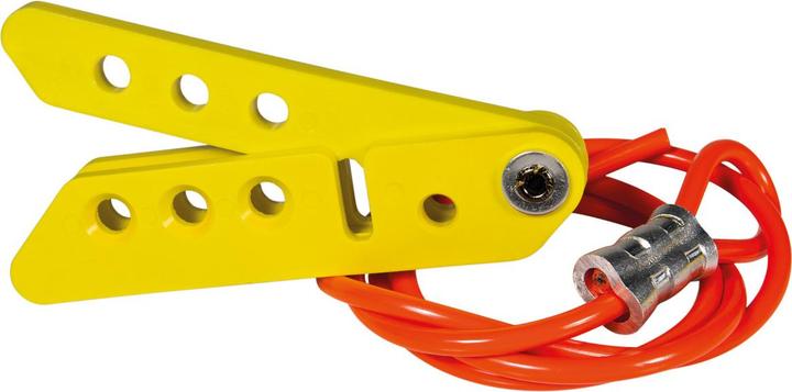 Image du produit Brady Scissor-Lok - 0,91 m, système de verrouillage du câble, nylon, jaune, avec câble revêtu de vinyle (R