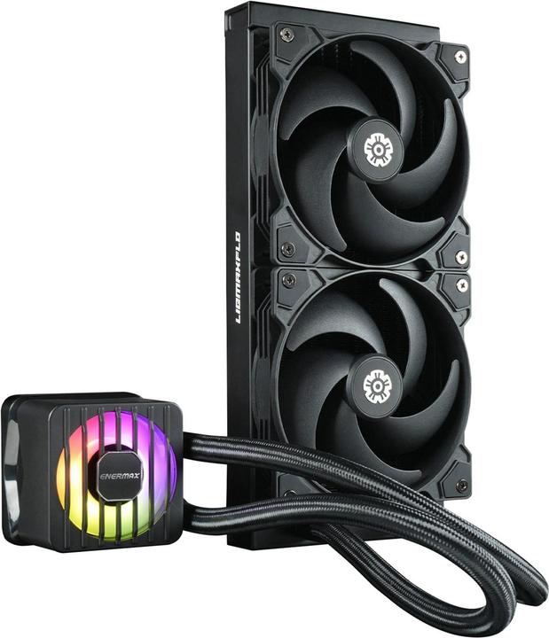 Actual product image Enermax LIQMAXFLO SR 240mm CPU AIO liquid cooler - Xtreme dual chamber PWM pump