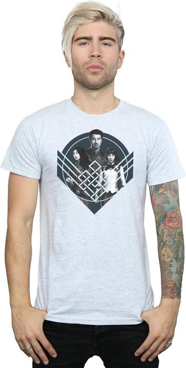 Actual product image Mens Shang-Chi And The Legend Of The Ten Rings Group Pose Crest T-Shirt (L)