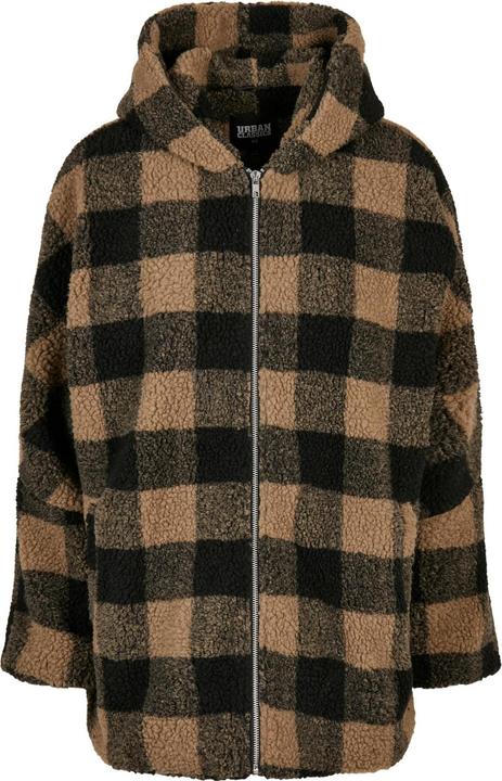 Actual product image Urban Classics Womens/Ladies Checked Sherpa Hooded Oversized Jacket (L)