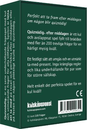 Nutritional values and ingredients 2100655 (Swedish)