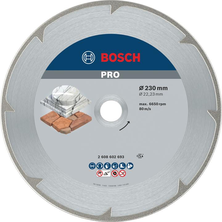 Produktbild Bosch Professional Zubehör PRO Marble Diamanttrennscheibe, 230 x 22,23 mm