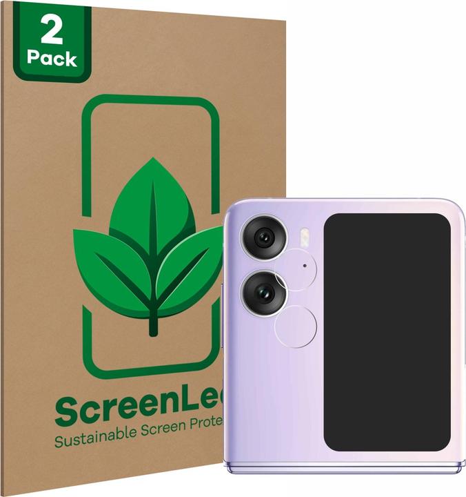 Immagine prodotto ScreenLeaf Pellicola protettiva sostenibile Pellicola protettiva dello schermo chiara trasparente (2 Pezzo/i, Oppo Find N2 Flip)