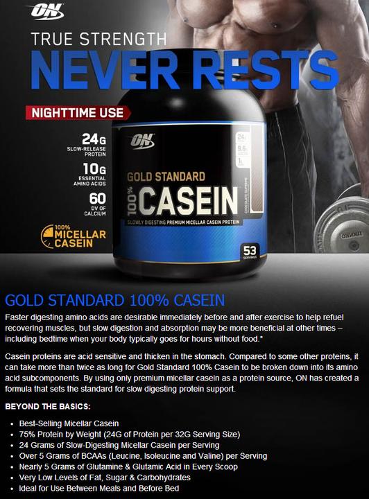 Image du produit Optimum Nutrition 100% protéines de caséine (Delicious Strawberry, 1 pcs, 924 g)