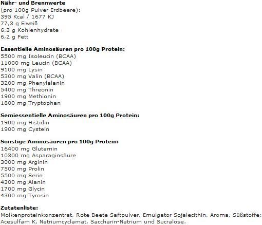 Nutritional values and ingredients IronMaxx 100% Whey Protein (2350g can) (Extreme Milk Chocolate, 1 pcs., 2350 g)