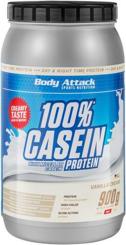 Produktbild Body Attack 100 % Casein Protein (900g Dose) (Erdbeer, 1 Stk., 900 g)